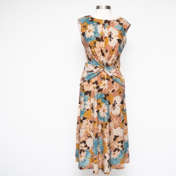 Lauren Ralph Lauren Floral Twist Front Jersey Dress - Picture 7 of 15